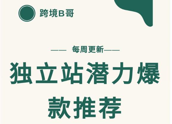 【跨境B哥】独立站潜力爆款选品推荐，测款出单率高达百分之80（每周更新）-万众网