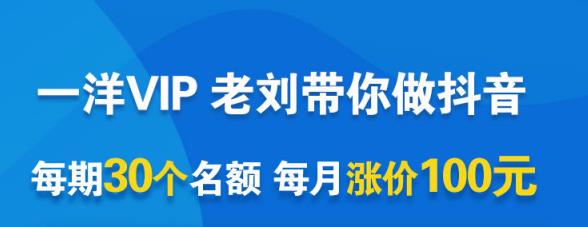 一洋电商抖音VIP，每月集训课+实时答疑+资源共享+联盟合作价值580元-万众网