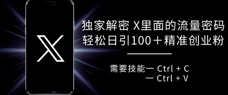 独家解密 X 里面的流量密码，复制粘贴轻松日引100+-万众网