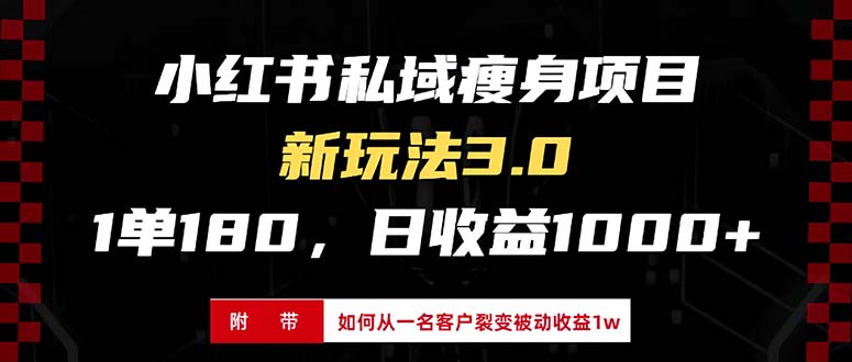 小红书瘦身项目3.0模式，新手小白日赚收益1000+（附从一名客户裂变收益…-万众网