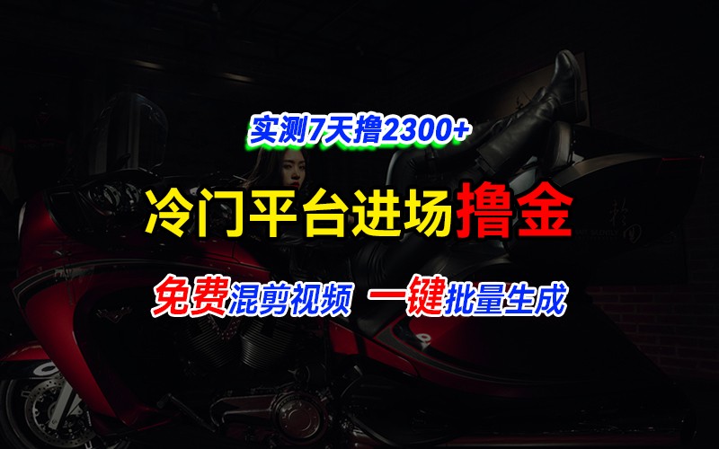 全新冷门平台vivo视频，快速免费进场搞米，通过混剪视频一键批量生成，实测7天撸2300+-万众网